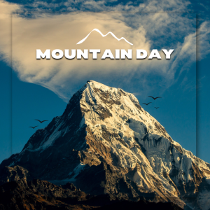 White and Blue Modern International Mountain Day Instagram Post